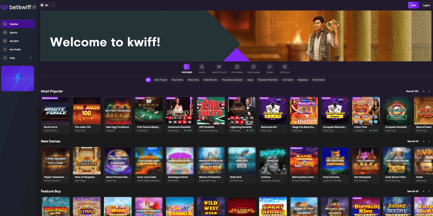 Kwiff Casino in UK